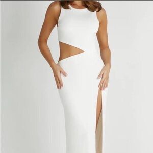 Meshki White Cut-Out Maxi Dress